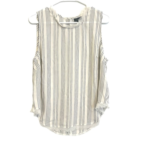 Who What Wear Tops - 2/$15 Who What Wear - Black and Off White Striped Sleeveless Blouse/Top